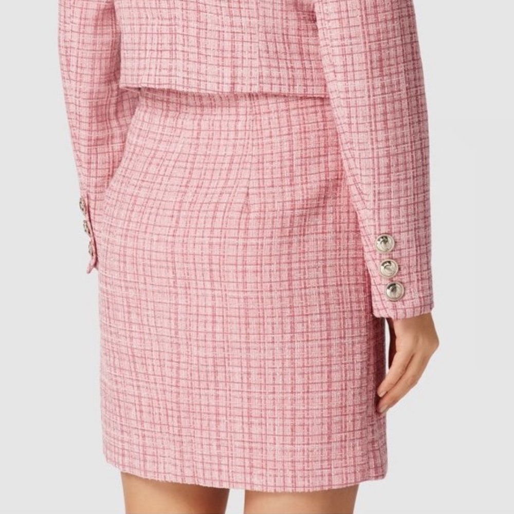 Gorgeous GUESS Women's Pink Mini Emma Tweed Skirt Brand New From Macys - Picture 12 of 17